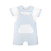 Completo t-shirt mezza manica e salopette