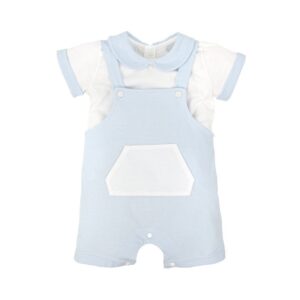 Completo t-shirt mezza manica e salopette