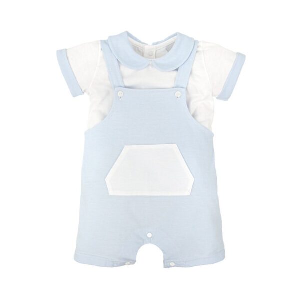 Completo t-shirt mezza manica e salopette