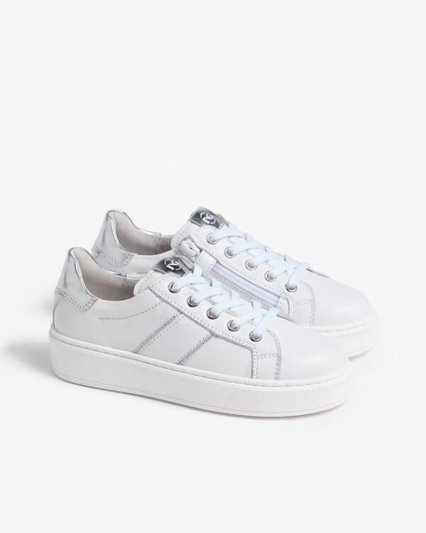 BBBA691E703DD06197A22C64744061E4_ Sneaker in pelle e tessuto tecnico con lacci e zip