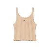 Top cropped in maglia a costine