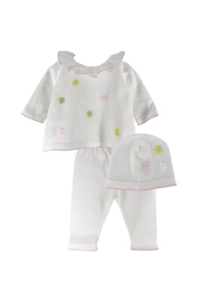 BD481B1C07B583A40AFD925FB46F219B_ Completo due pezzi con fiorellini e cappellino