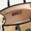 Borsa vivian media effetto rafia con logo ricaamato