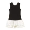 Vestito corto con balze