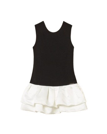 Vestito corto con balze