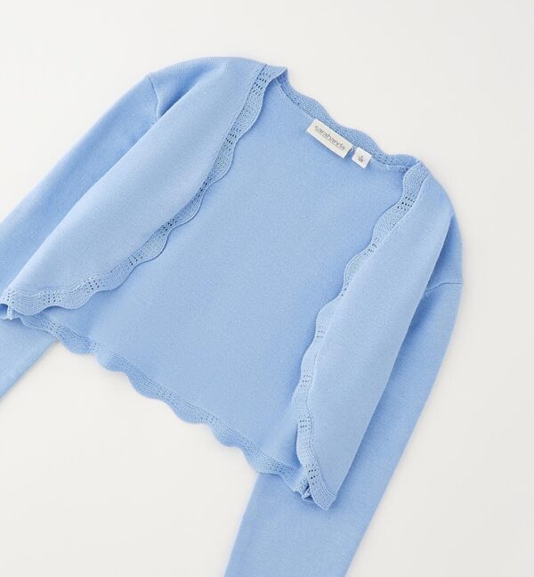 Cardigan in maglia con lavorazione effetto pizzo