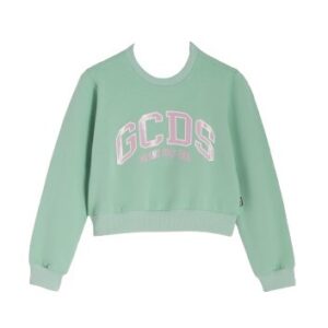 Felpa a girocollo crop con logo
