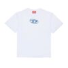 T-shirt mezza manica con logo denim