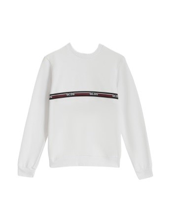Felpa con banda logata