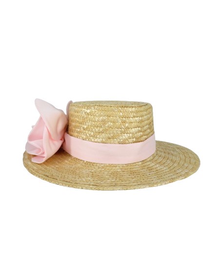 Cappello in paglia con fiore