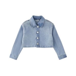 Giubbino in denim con strass