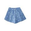 Short con margherite plissettati