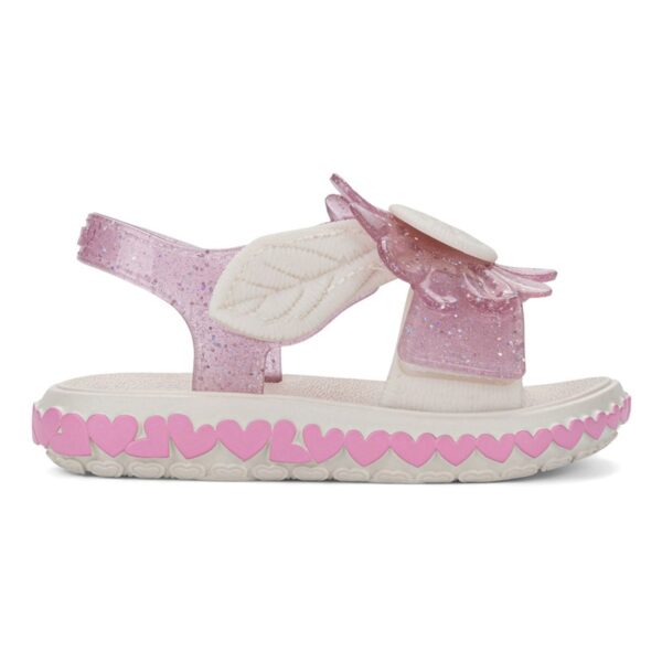 Sandalo mare con fiore e velcro