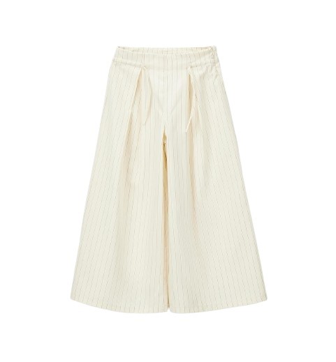 Pantalone a righe con filo lurex