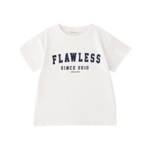 T-shirt mezza manica con stampa in strass