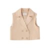 Gilet doppio petto crop