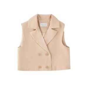 Gilet doppio petto crop