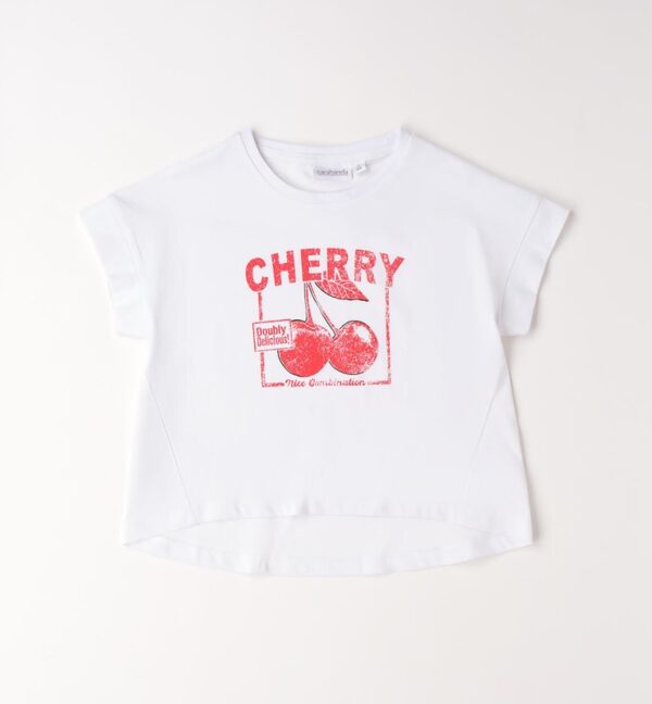 T-shirt mezza manica con stampa cherry