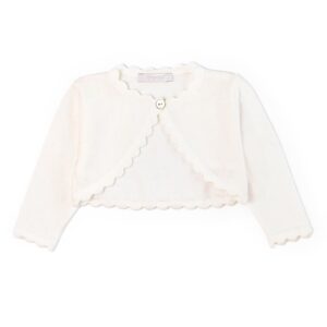 Cardigan corto in cotone smerlato