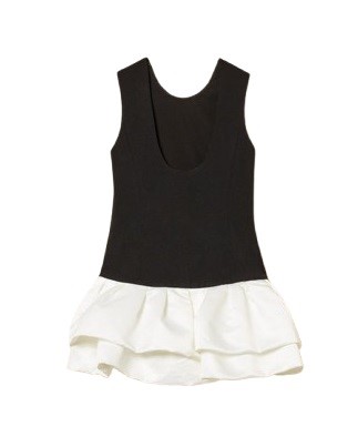 Vestito corto con balze