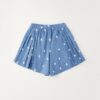 Short con margherite plissettati