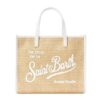 Borsa vivian media effetto rafia con logo ricaamato