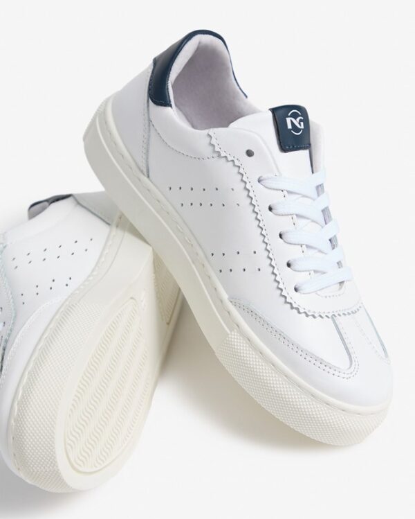 D58817380AAA5345D36EDE6FAE050717_ Sneaker in pelle e tessuto tecnico con lacci e zip