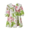 Vestito con colletto ampio e manica a 3/4