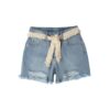 Short con rotture e cintura sfrangiata