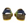 Sandalo in eco pelle con velcro e fibbia