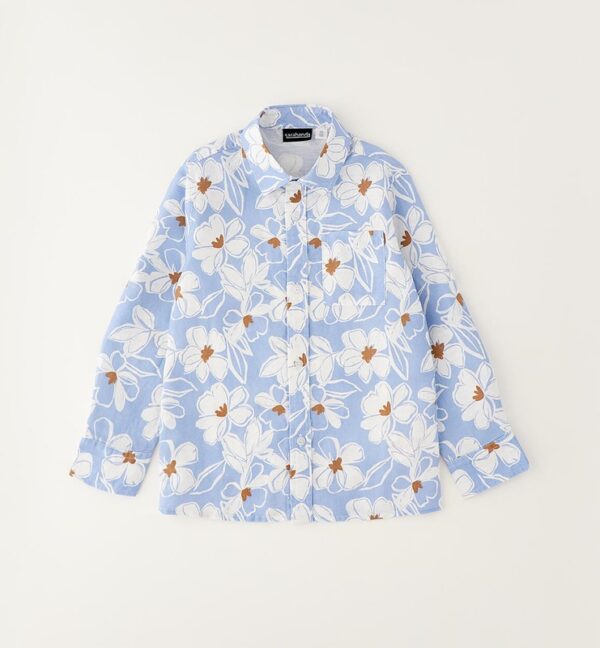Camicia manica lunga fantasia floreale