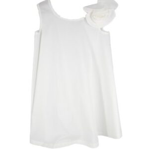 Vestito con fiore sulla spalla