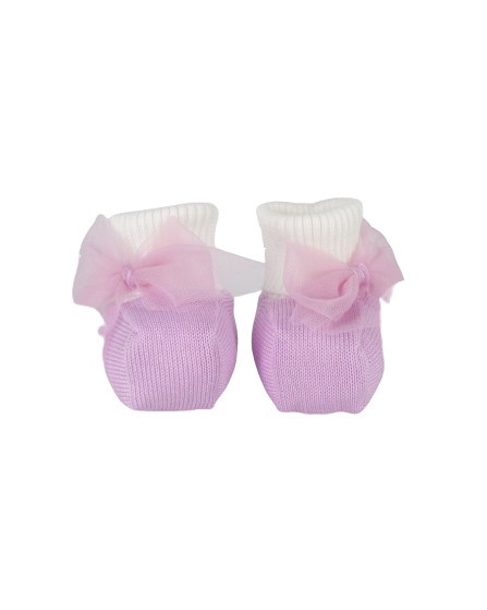 Scarpine con fiocco in tulle