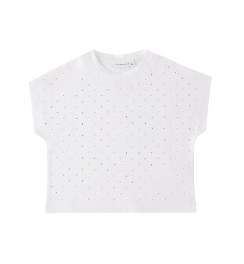 T-shirt con mini borche