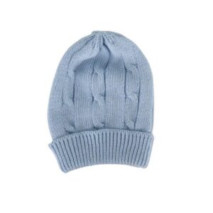 Cappellino con risvolto e trecce