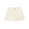 Shorts con micro balze sfrangiate al fondo
