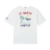 T-shirt mezza manica con ricamo sul retro
