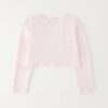 Cardigan in maglia con lavorazione effetto pizzo