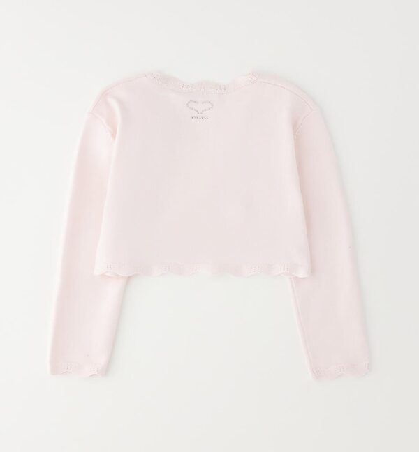 Cardigan in maglia con lavorazione effetto pizzo