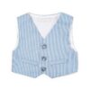 Completo gilet e bermuda a righe