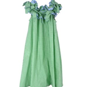 Vestito vichy con fiocchi