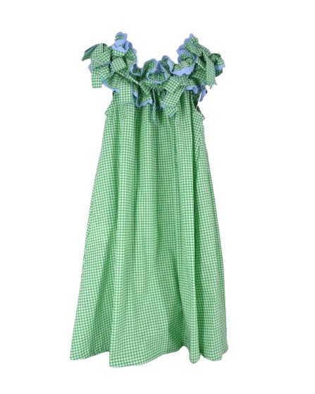 Vestito vichy con fiocchi