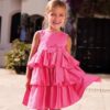 Vestito a balze con fiocco