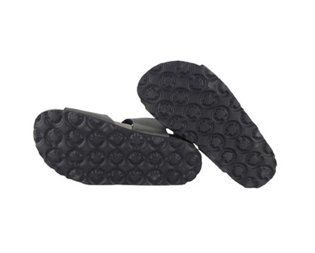 Sandalo in pelle con doppia fibbia