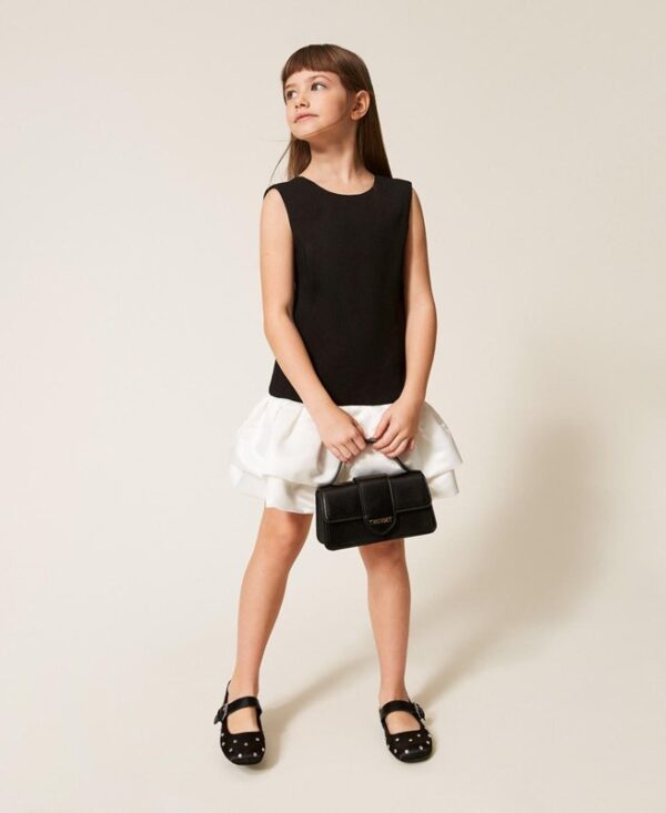 Vestito corto con balze