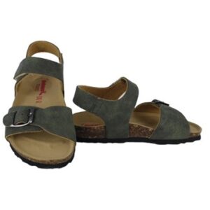 Sandalo in pelle con doppia fibbia