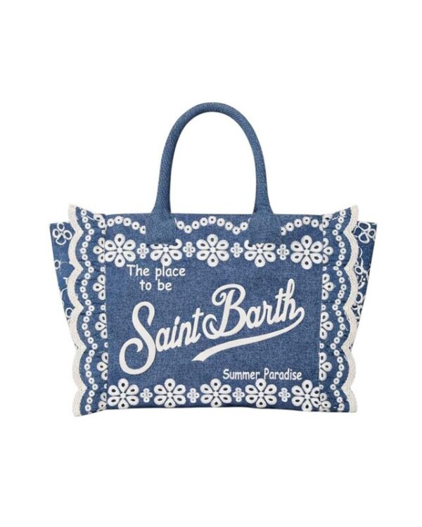 Borsa colette sangallo in denim con volant