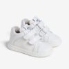 Sneaker primo passo in pelle con doppio velcro