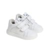 Sneaker primo passo in pelle con doppio velcro