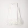 FAD930FE1F319CB4FA73D57F06B1ABFA_ Vestito con fiori in organza al fondo e fiocco sul retro